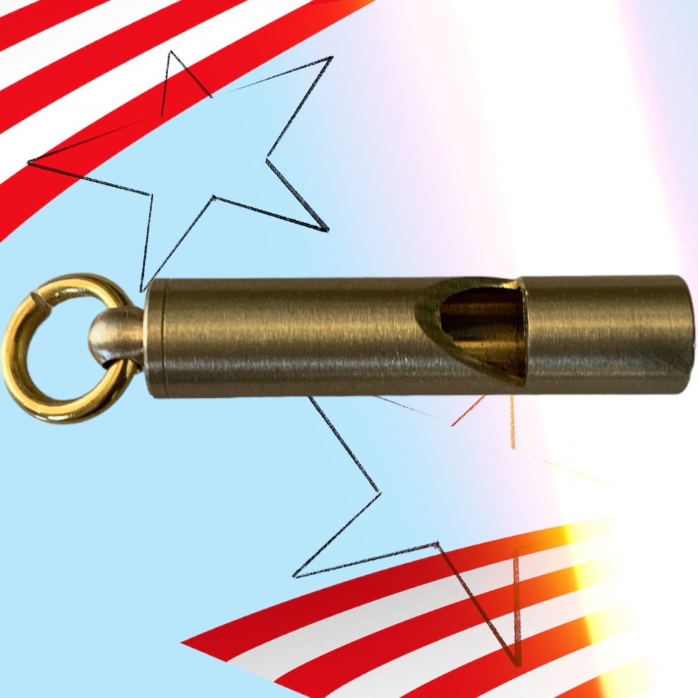BRASS KEYCHAIN WHISTLE